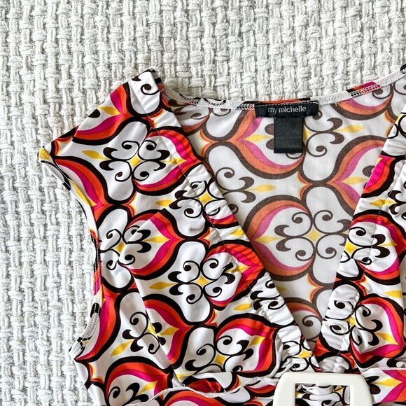 Y2K Retro Print Blouse - Picture 2 of 4